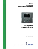 Preview for 1 page of Vacon 7-segment Control Panel Manual