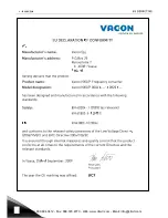 Preview for 12 page of Vacon NXP 0650 6 User Manual