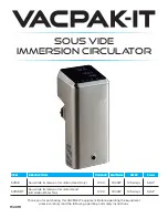 VacPak-It SV158 Manual preview