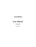 Vacron VDH-DX User Manual preview