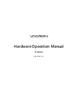 Предварительный просмотр 1 страницы Vacron VDH-DXB Hardware Operation Manual