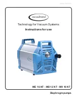 vacuubrand ME 16 NT Instructions For Use Manual preview