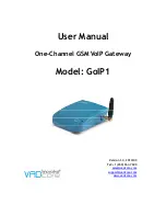 Предварительный просмотр 1 страницы VADcore GoIP1 User Manual