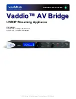 Preview for 1 page of VADDIO 999-8210-000 Installation And User Manual