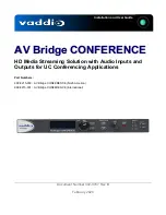 VADDIO AV Bridge CONFERENCE Installation And User Manual preview