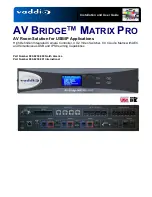 VADDIO AV BRIDGE MATRIX PRO Installation And User Manual preview