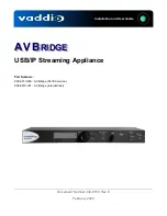 VADDIO AV Bridge Installation And User Manual preview