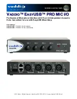 Предварительный просмотр 1 страницы VADDIO EASYUSB PRO MIC I/O Installation And User Manual