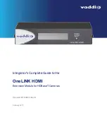 Предварительный просмотр 1 страницы VADDIO OneLINK HDMI Integrator'S Complete Manual