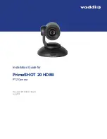 VADDIO PrimeSHOT 20 HDMI Installation Manual предпросмотр