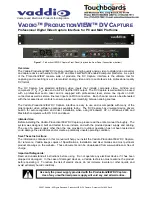 VADDIO ProductionVIEW DV Capture Manual preview