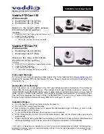 VADDIO PTZCam 100 Installation And User Manual preview