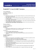 Preview for 1 page of VADDIO RoboSHOT 12 Release Notes & Update Instructions