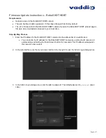 Preview for 4 page of VADDIO RoboSHOT 12 Release Notes & Update Instructions