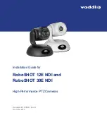 VADDIO RoboSHOT 12E NDI Installation Manual предпросмотр