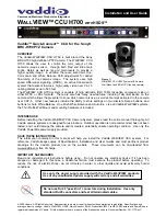 Preview for 1 page of VADDIO WALLVIEW CCU H700 Installation And User Manual