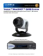 VADDIO WideSHOT 999-6911-000 Installation And User Manual preview