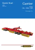 Vaderstad Carrier CRL 1225 Series Quick Start Manual предпросмотр