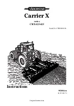 Vaderstad Carrier X Series Instructions Manual preview