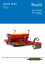 Vaderstad Rapid RD 300-400C Quick Start Manual предпросмотр