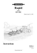 Vaderstad Rapid RDA 400S Original Instructions Manual preview