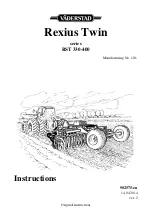 Vaderstad Rexius Twin Series Instructions Manual предпросмотр