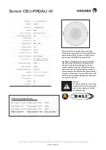 Предварительный просмотр 1 страницы Vadsbo CBU-PIRDALI-W Manual