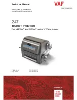 Preview for 1 page of VAF instruments 247 Technical Manual