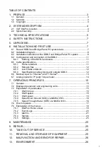 Preview for 2 page of VAF instruments Shapoli 620 Technical Manual