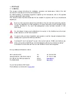 Preview for 4 page of VAF instruments Viscosense 3 Instructions For Installation, Operation Care And Maintenance