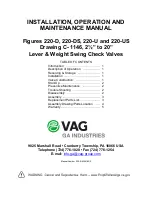 Vag 220-DS Operation And Maintenance Manual предпросмотр