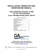 Vag GA INDUSTRIES 250-DOC Installation, Operation And Maintenance Manual preview