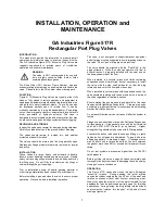 Предварительный просмотр 2 страницы Vag GA INDUSTRIES 517R Installation, Operation And Maintenance Manual