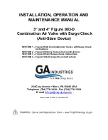 Vag GA INDUSTRIES 905 Installation, Operation And Maintenance Manual предпросмотр