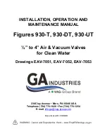 Vag GA INDUSTRIES 930-T Installation, Operation And Maintenance Manual предпросмотр