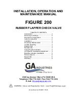 Vag GA Industries FIGURE 200 Installation, Operation And Maintenance Manual предпросмотр