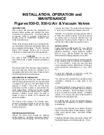 Предварительный просмотр 2 страницы Vag GA Industries Figure 930-D Installation, Operation And Maintenance Manual