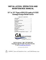 Vag GA INSTRUMENTS K-1255 Installation, Operation And Maintenance Manual preview