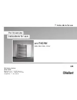 Предварительный просмотр 1 страницы Vaillant aroTHERM VWL 115/2 Instructions For Use Manual