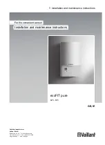 Vaillant ecoFIT pure 825 Installation And Maintenance Instructions Manual preview