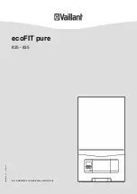 Preview for 1 page of Vaillant ecoFIT pure Series Installation And Maintenance Instructions Manual