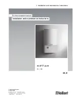 Vaillant ecoFIT pure Installation And Maintenance Instructions Manual preview