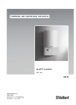 Vaillant ecoFIT sustain 825 Installation And Maintenance Instructions Manual предпросмотр