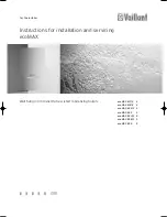 Preview for 1 page of Vaillant ecoMAX SERIES Instructions For Installation And Servicing