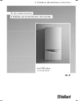 Preview for 1 page of Vaillant ECOTEC PLUS VU 80 Installation And Maintenance Instructions Manual