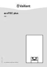 Vaillant ecoTEC plus VUI Series Installation And Maintenance Instructions Manual предпросмотр