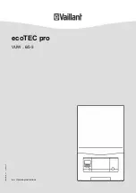 Vaillant ecoTEC pro 30 H combi A VUW 306/5-3 Operating Instructions Manual предпросмотр