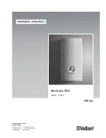 Vaillant electronicVED E ../7 INT II Series Installation Instructions Manual preview