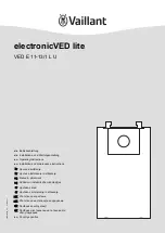 Preview for 1 page of Vaillant electronicVED lite Operating Instructions Manual