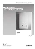 Vaillant home combi Installation And Maintenance Instructions Manual preview